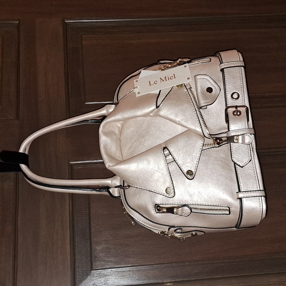 Le Miel "leather" jacket purse